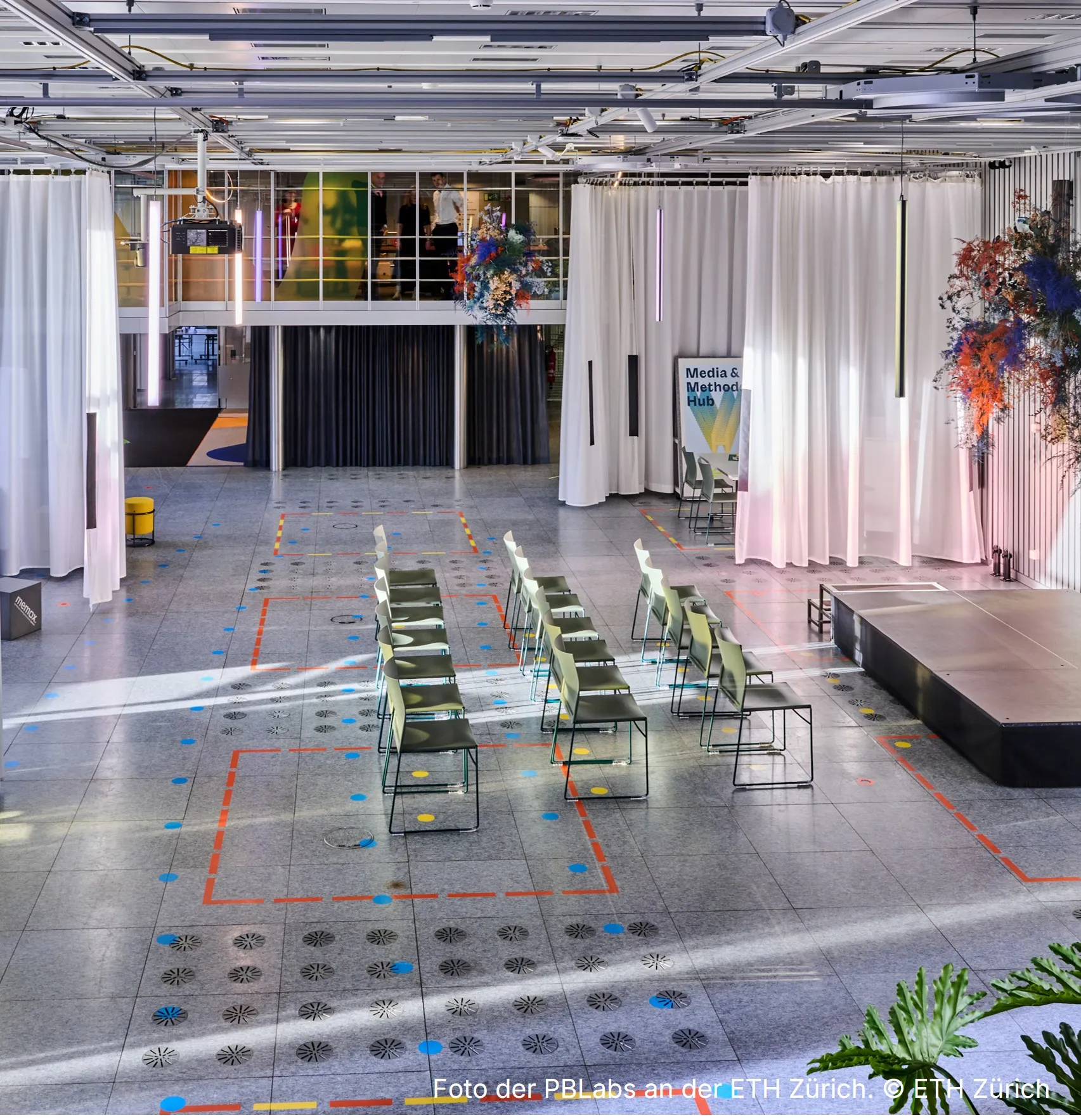 Interior view of the flexible PB Labs learning environment at ETH Zurich.