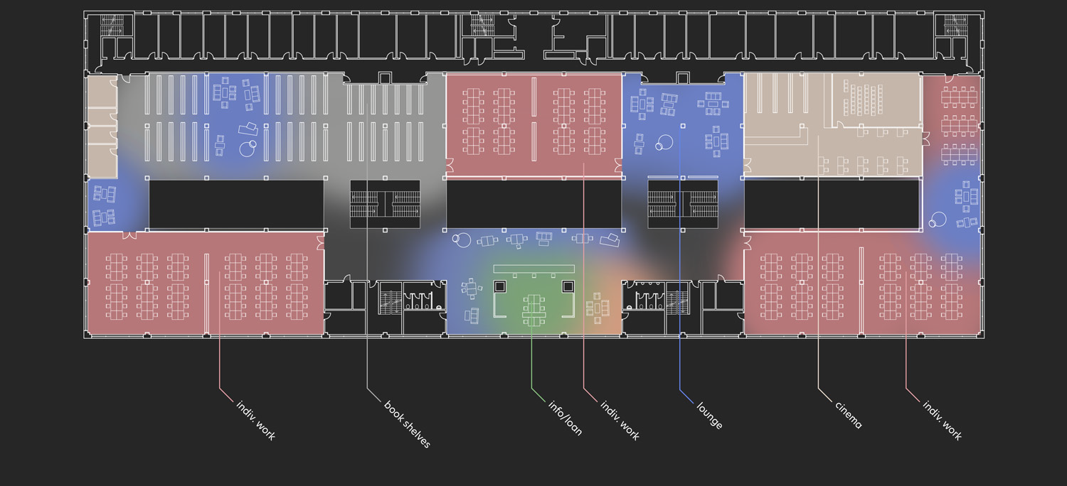 Fourth-floor plan of the Ideathek