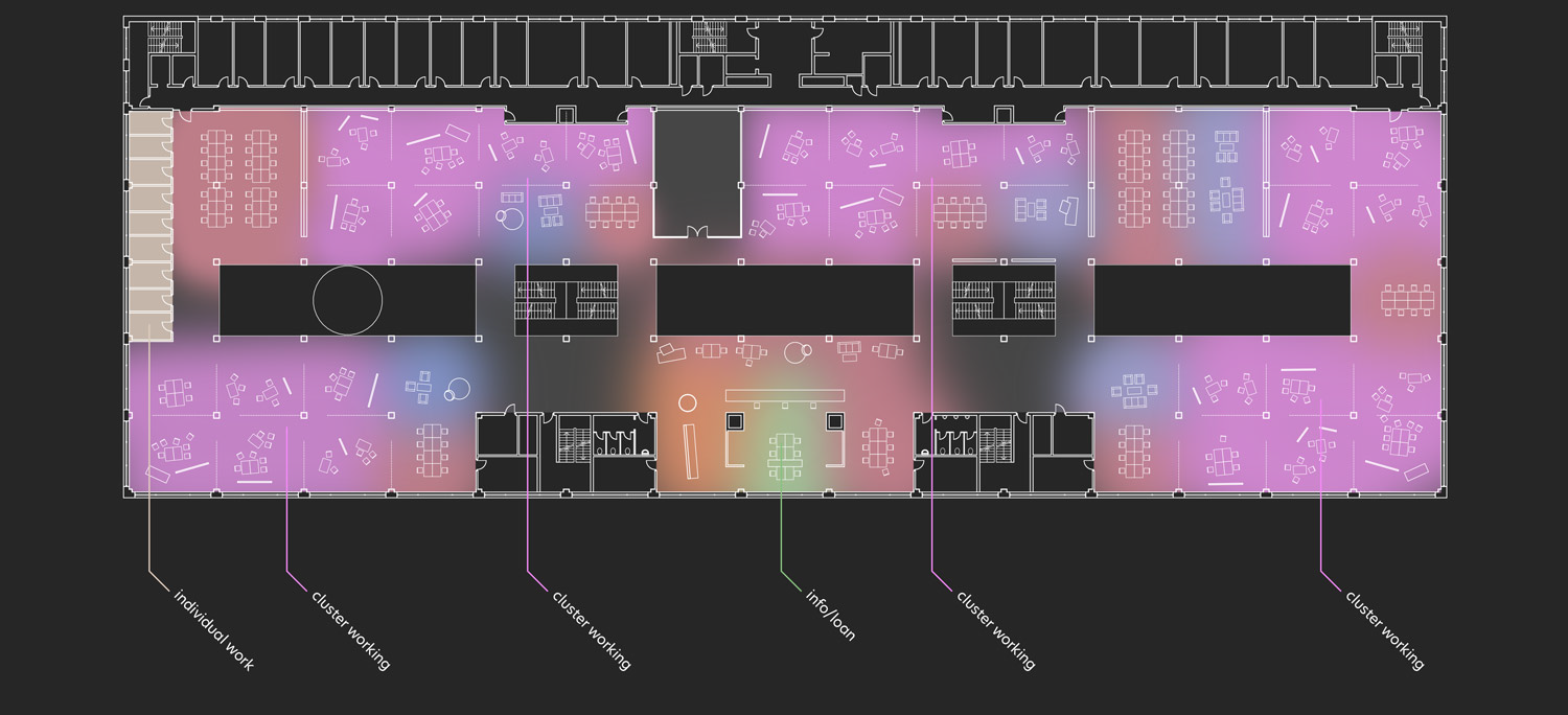 Second-floor plan of the Ideathek