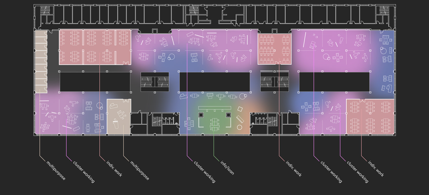 Third-floor plan of the Ideathek